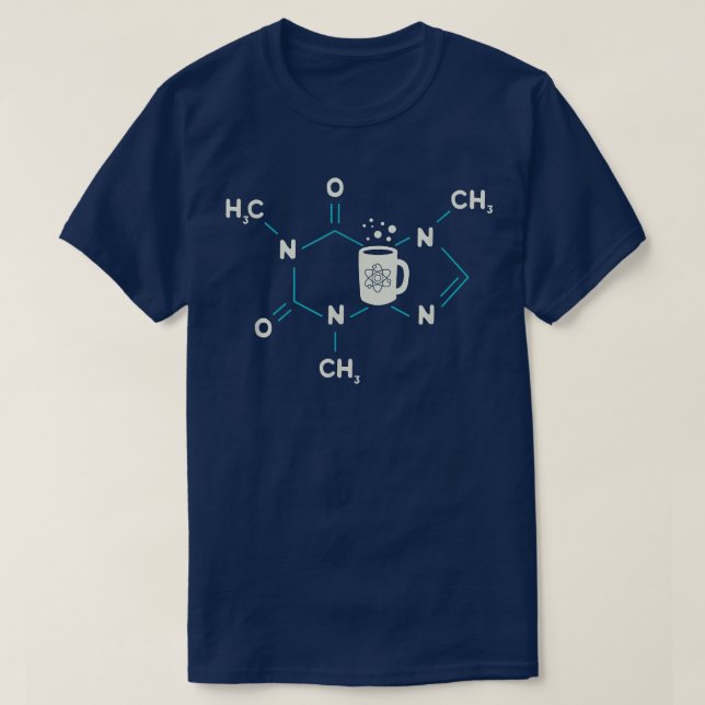 Camiseta Coffee Chemistry Caffeine Molecule Structure Scien (Diseño del anverso)