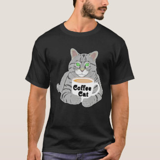 Camiseta Coffee Coffee Cat Coffee Drinkers Cute Cat