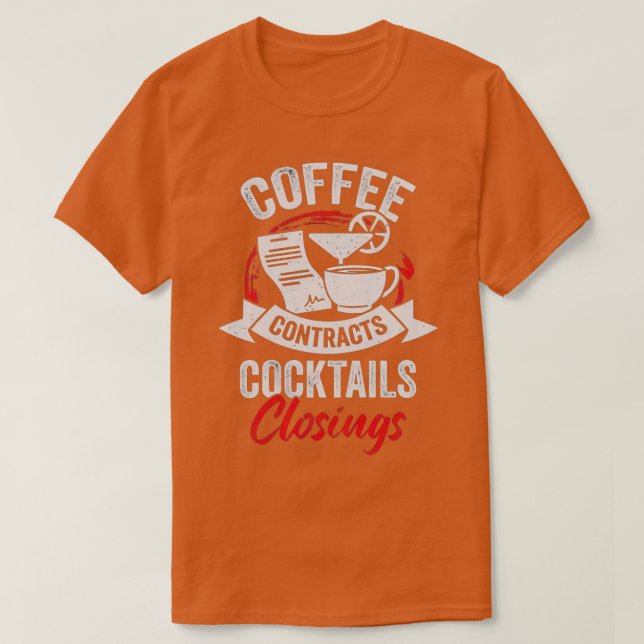 Camiseta Coffee contrata cócteles cierre (Diseño del anverso)