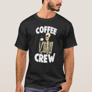 Camiseta Coffee Crew Mujeres Café Love Skeleton 1
