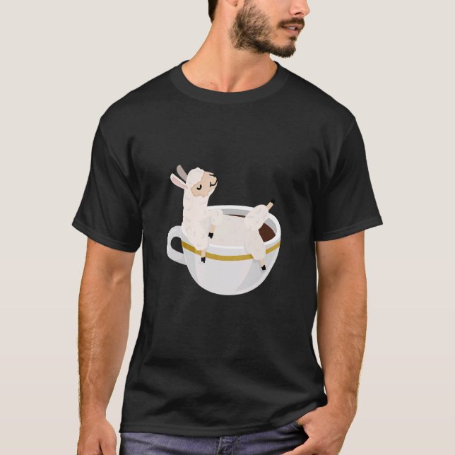 Camiseta Coffee Cup Llama Alpaca Boy  Girl  Kids (Anverso)