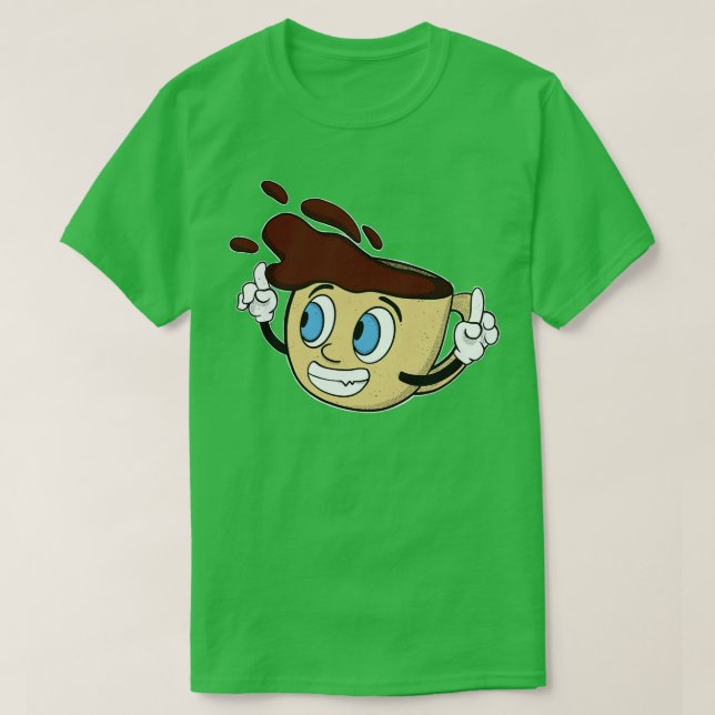 Camiseta Coffee Cup toon Funny Caffeine (Diseño del anverso)