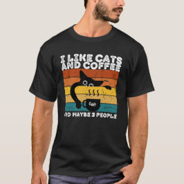Camiseta Coffee de gatos y la graciosa cita de los quizás 3