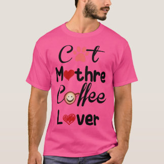 Camiseta Coffee de la madre del gato Lover Divertido