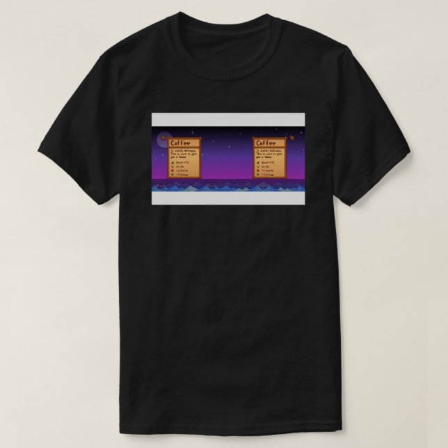 Camiseta Coffee de Stardew Valley Mug.png (Diseño del anverso)