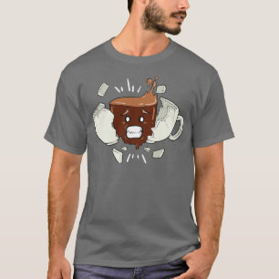 Camiseta Coffee divertido Cafetería Shock Boost Mug Cup Ts 
