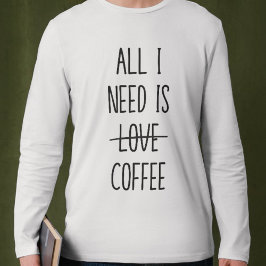 Camiseta Coffee divertido Cita simple blanco Minimalista