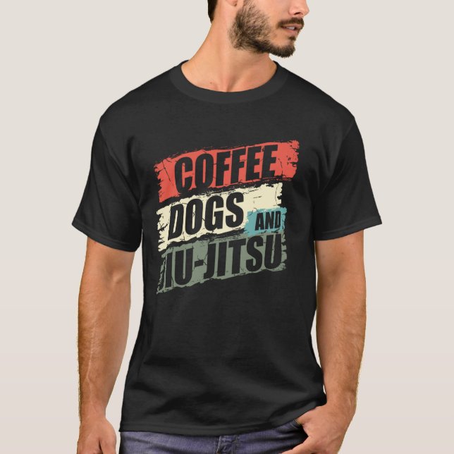 Camiseta Coffee Dogs Jiu Jitsu BJJ Dogs 2 (Anverso)