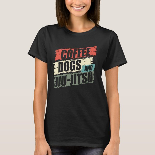 Camiseta Coffee Dogs Jiu Jitsu BJJ Dogs 2 (Anverso)