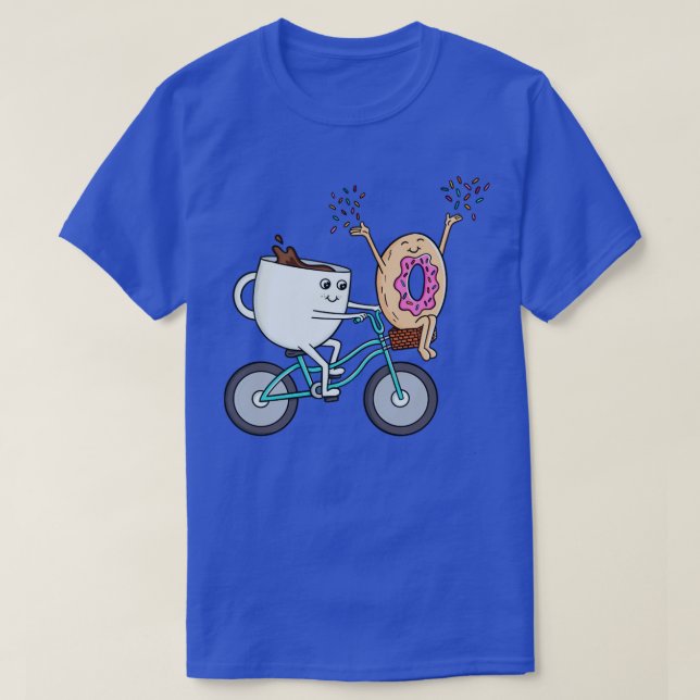 Camiseta Coffee donut y bicicleta (Diseño del anverso)