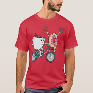 Camiseta Coffee donut y bicicleta