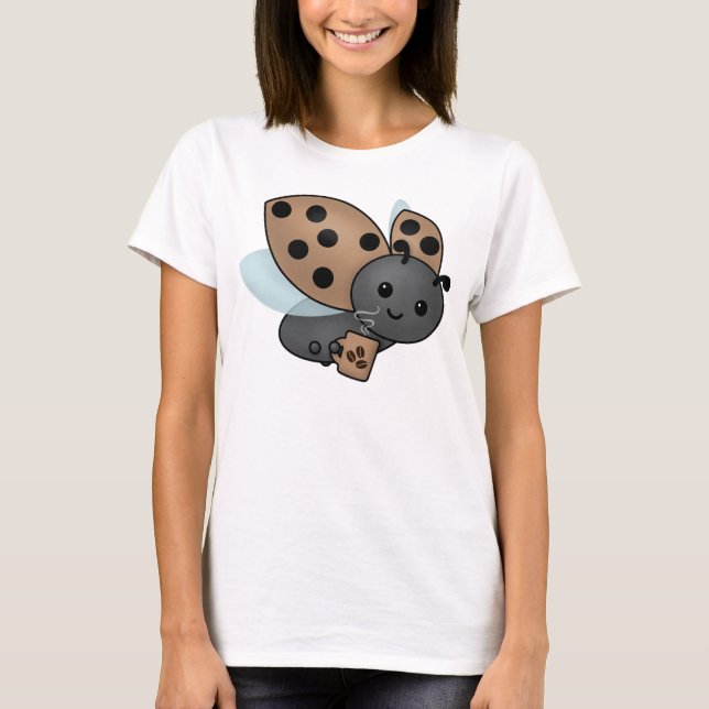 Camiseta Coffee Drinking Ladybug T-Shirt (Anverso)