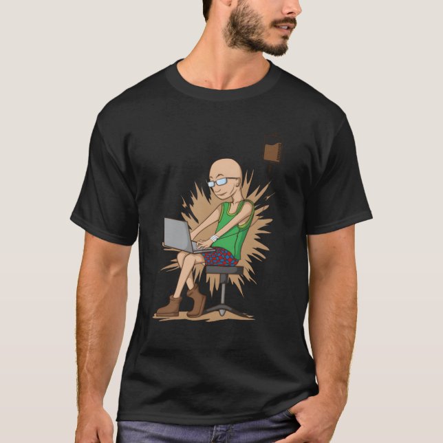 Camiseta Coffee drinking Nerd chopping hangs on Coffee Drip (Anverso)