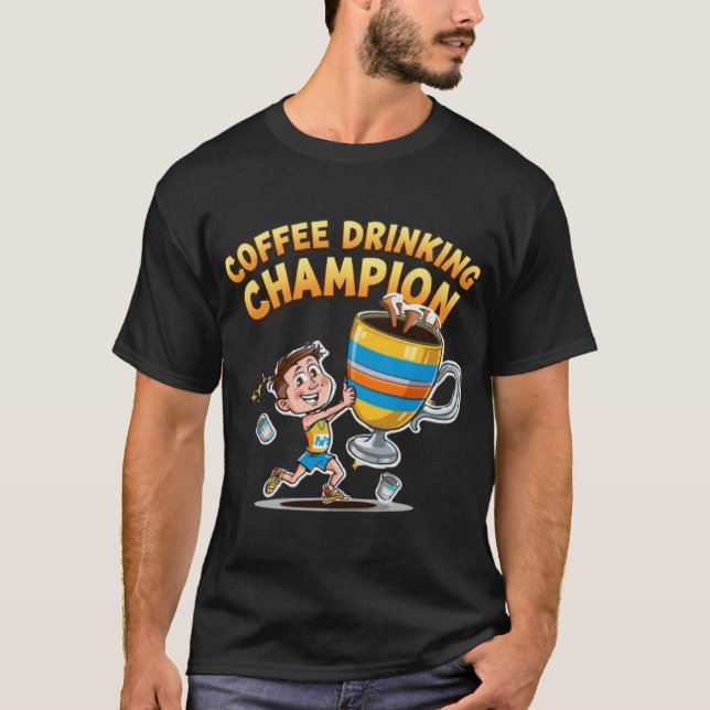 Camiseta Coffee Drinking Olympics T-Shirt - Caffeine  (Anverso)