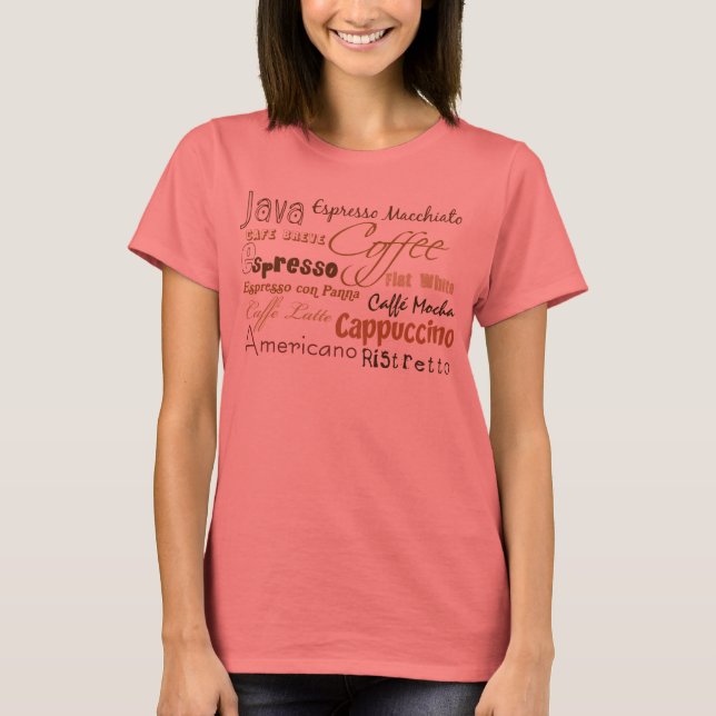 Camiseta Coffee Drinks Ringer T-Shirt (Anverso)