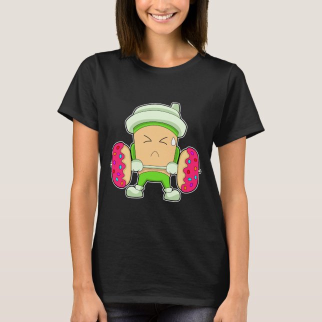 Camiseta Coffee Fitness Dumbbell Sports (Anverso)