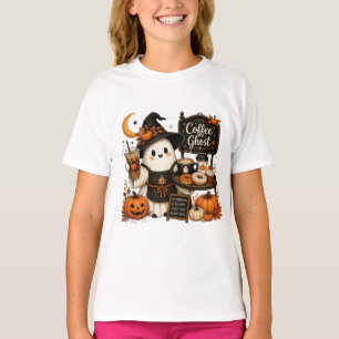 Camiseta Coffee Ghost Barista   Espeluznante Pumpkin Spice 