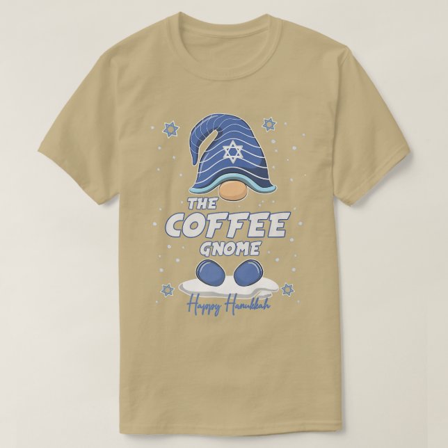 Camiseta Coffee Gnome Funny Hanukkah Family Mating  (Diseño del anverso)