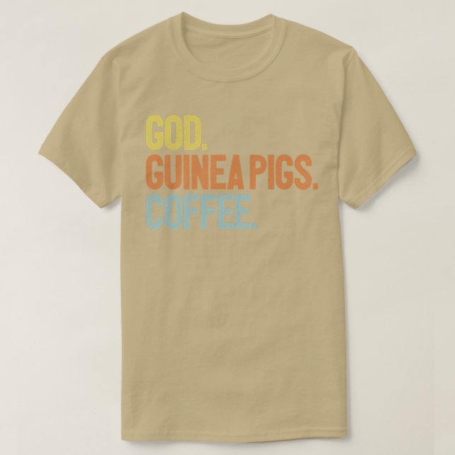 Camiseta Coffee God Coffee Guinea Cerdos (Diseño del anverso)