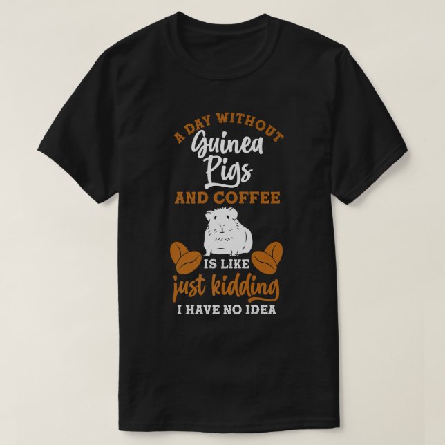 Camiseta Coffee Guinea Pig Premium446  (Diseño del anverso)