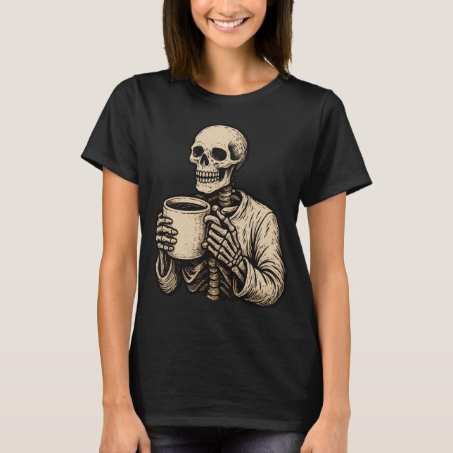 Camiseta Coffee Halloween Lover T-Shirt - Escrúpulos espelu (Anverso)