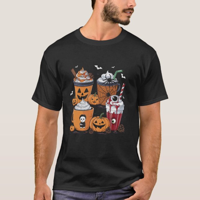 Camiseta Coffee Halloween Spooky Caffeine Trick (Anverso)