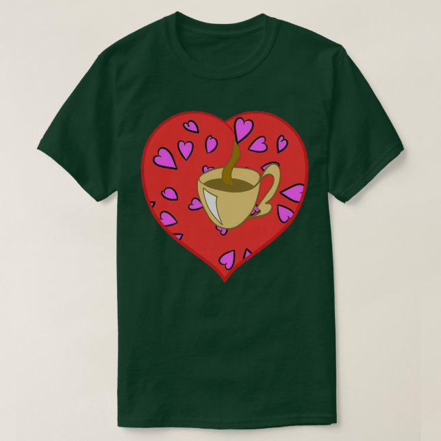 Camiseta Coffee Heart (Diseño del anverso)