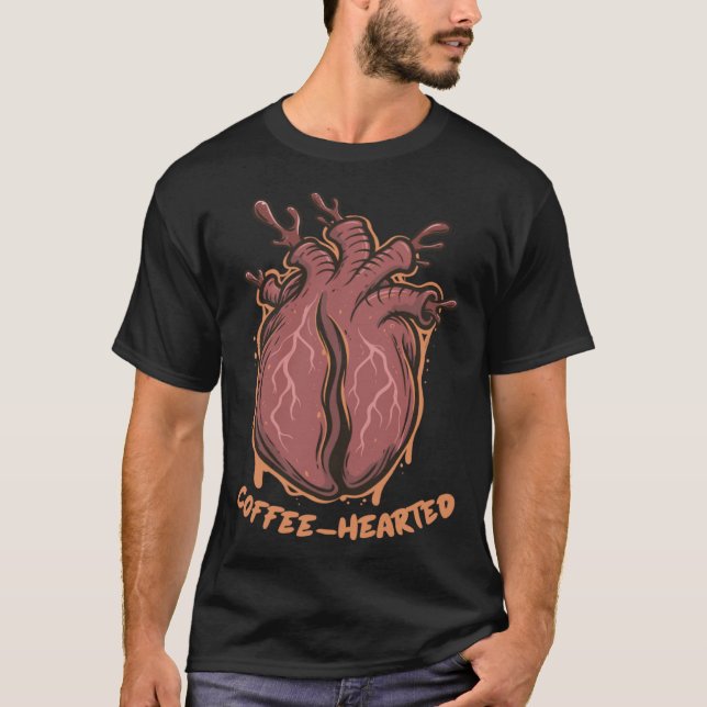 Camiseta Coffee Hearted Heart Anatomy Caffeine Coffee Lover (Anverso)