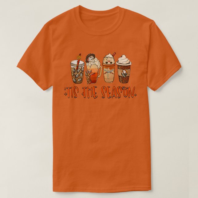 Camiseta Coffee Horror Movies Tis the Season Halloween Coff (Diseño del anverso)