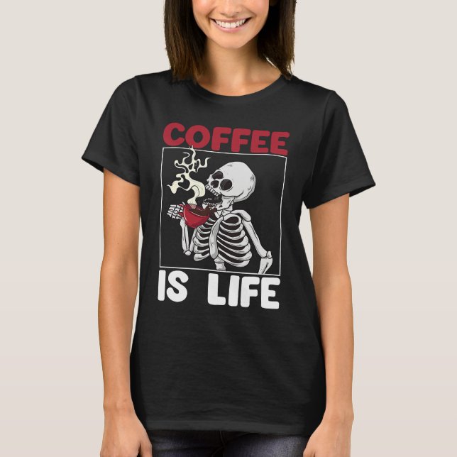 Camiseta Coffee Is Love Scary Pirates Skull Women  Pirates  (Anverso)