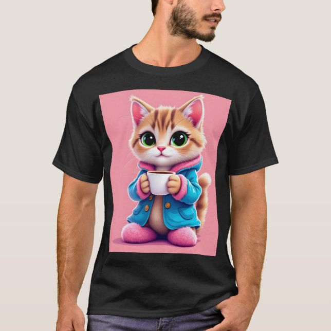 Camiseta Coffee Kitten (Anverso)