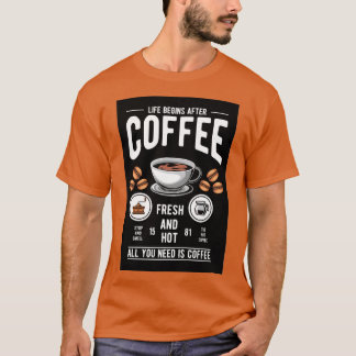 Camiseta Coffee Life comienza después del café 1