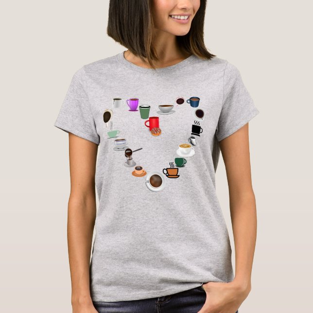 Camiseta Coffee Love Coffee Heart (Anverso)
