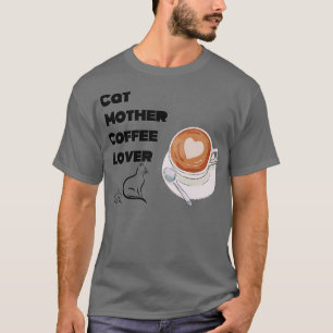 Camiseta Coffee Lover Cat Mother 4