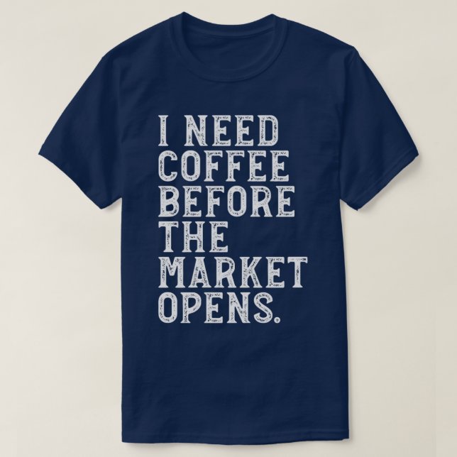 Camiseta Coffee Lover Mercado de Futuros Opciones Comercial (Diseño del anverso)