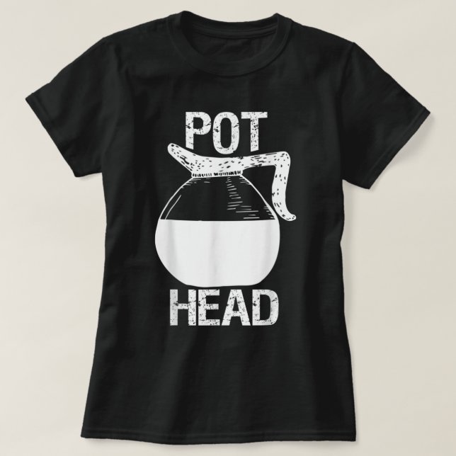 Camiseta Coffee Lover Pot Head  (Diseño del anverso)