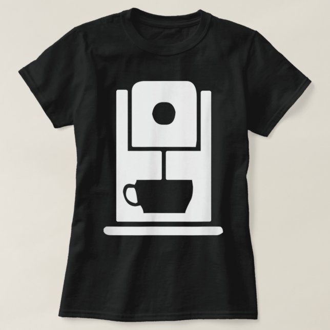 Camiseta Coffee Machine Cafe Worker Uniform (Diseño del anverso)