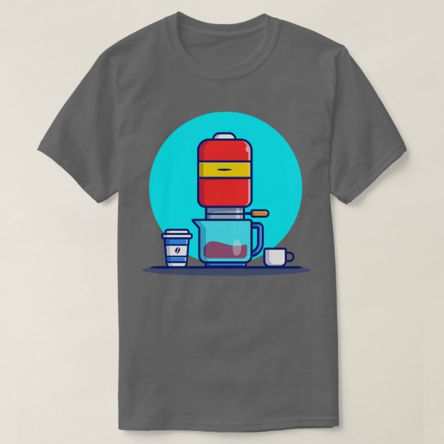 Camiseta Coffee Machine V60 Mug And Cup (Diseño del anverso)