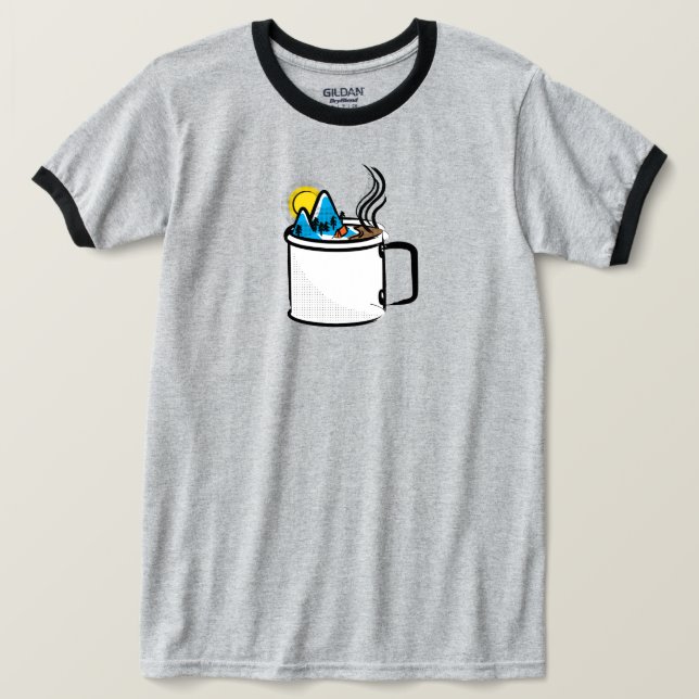 Camiseta Coffee masculino (Anverso del diseño)