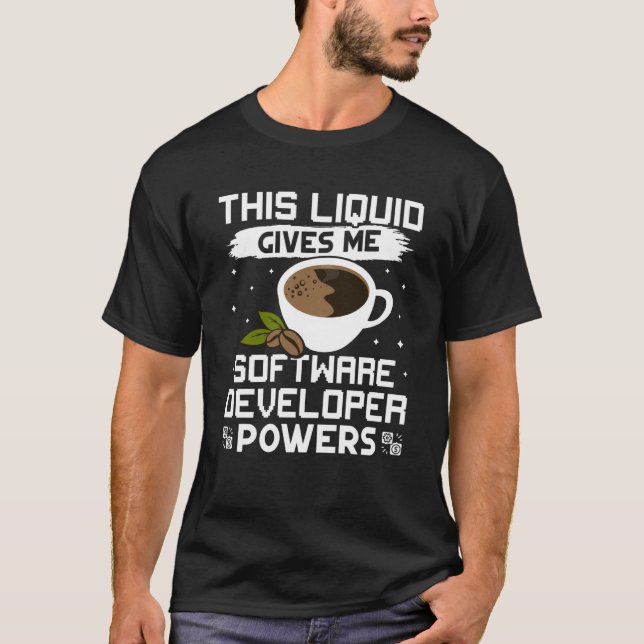 Camiseta Coffee Me Da Posibilidades De Desarrollador De Sof (Anverso)
