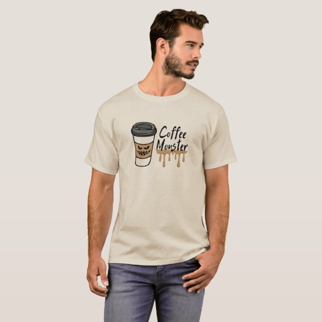 Camiseta Coffee Monster Men's T-Shirt – Caffeine Addict Tee (Anverso completo)