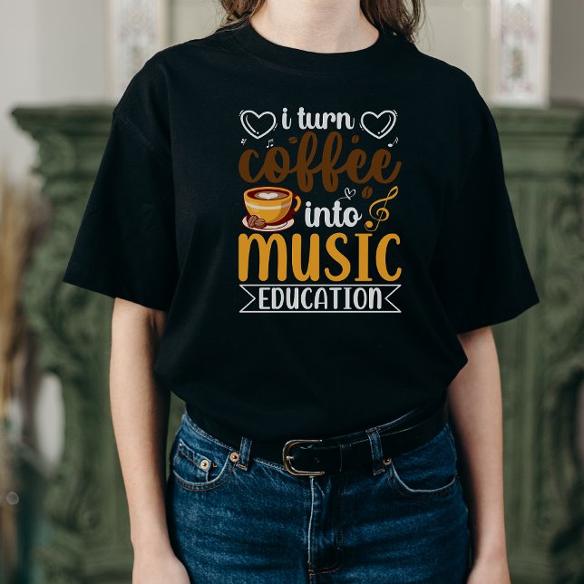Camiseta Coffee Notes Teacher (Subido por el creador)