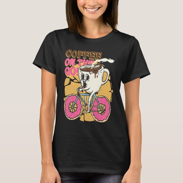 Camiseta Coffee on the Go Surreal Pun Caffeine Coffee Lover (Anverso)