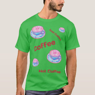 Camiseta Coffee pack cups cappuccino pastel amante