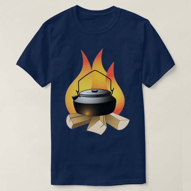 Camiseta Coffee Pot and Camp Fire (Diseño del anverso)