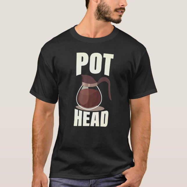 Camiseta Coffee Pot Cabeza Bebida Espresso Caffeine Bean R (Anverso)