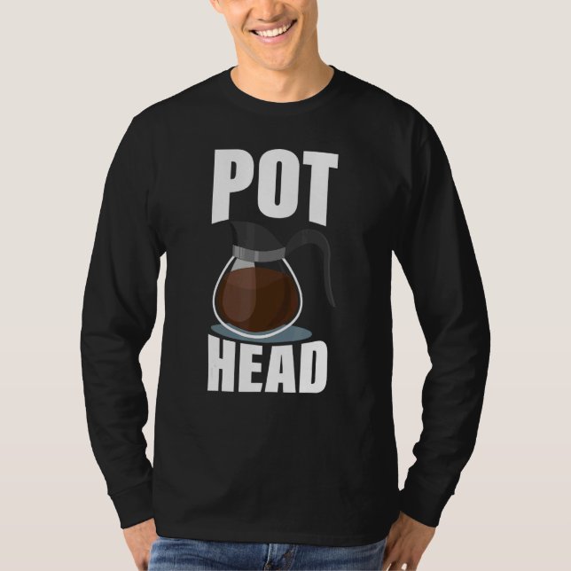 Camiseta Coffee Pot Cabeza Bebida Espresso Caffeine Bean R (Anverso)
