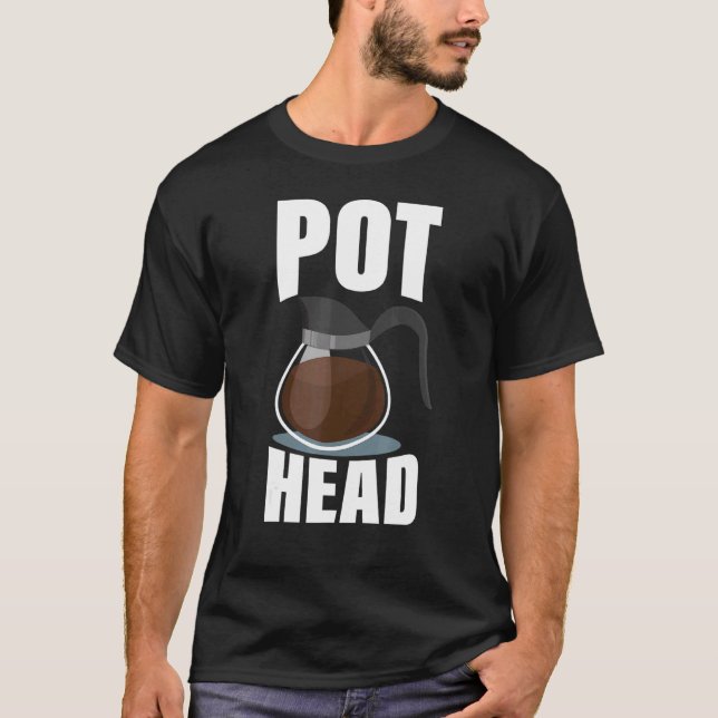 Camiseta Coffee Pot Cabeza Bebida Espresso Caffeine Bean R (Anverso)