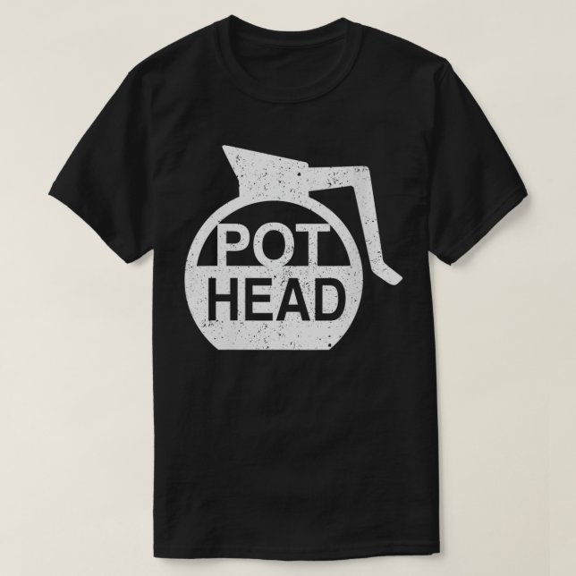 Camiseta Coffee Pot Head VNeck (Diseño del anverso)