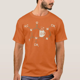 Camiseta Coffee Química Cafeína Estructura de Molécula Scie